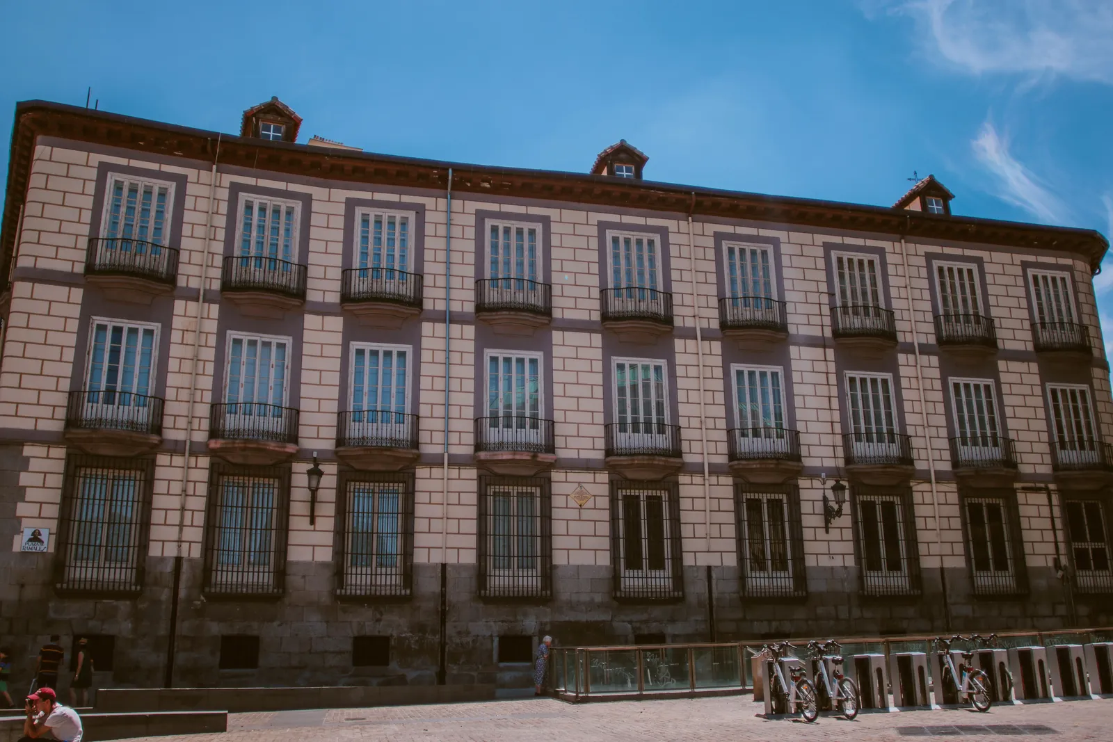 A grand eighteenth century building on Plaza de Ramales in the old quarter of Madrid, Spain