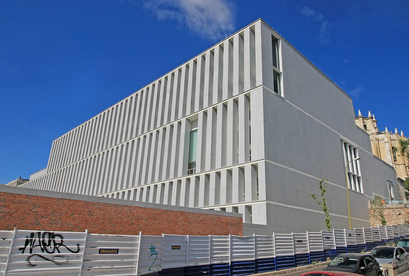 The modern facade of the Gallery of the Royal Collections in Madrid, Spain, in daylight